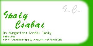 ipoly csabai business card